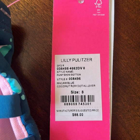 Lilly Pulitzer Bathing Suit bottom Size 8 - Picture 3 of 7